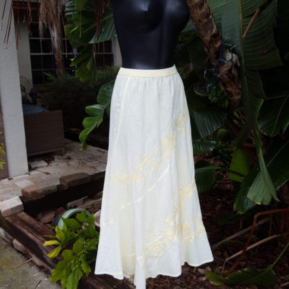 Tiered cotton skirt